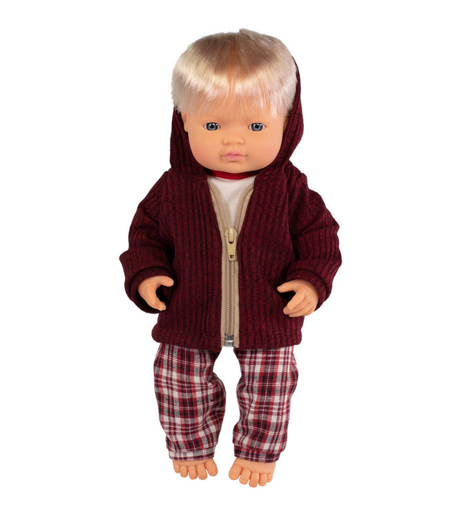 Miniland Miniland - POP EUROPESE JONGEN met KLEERTJES 38cm, met vanillegeur, waterdicht, anatomisch correct, in vinyl, in geschenkdoos. Made in Spain, 3+