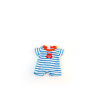 Miniland Miniland - PYJAMA voor pop blauw gestreept 21cm,  in plastic zakje met kleerhanger, 3+