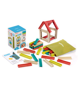 Miniland Miniland - BOUWSET 15x21x15cm, STEM, 32-delig, balkje 6x3cm, in zakje, 2+