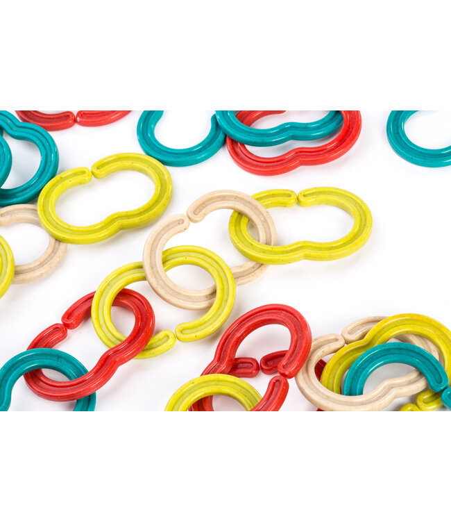 Miniland Miniland - MIJN EERSTE KETTING 24x19x8cm, STEM, schakel 7cm, 48-delig, 2+