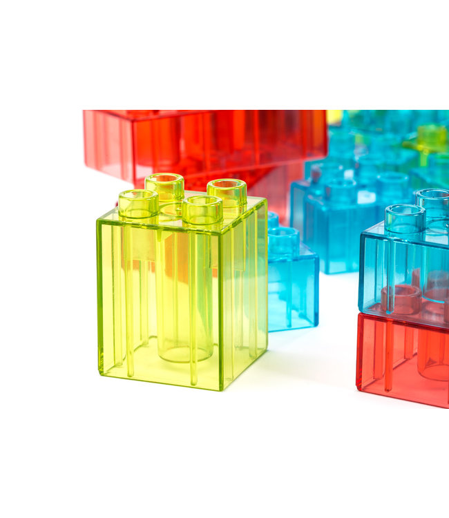 Miniland Miniland - BLOKKEN, 100 doorzichtige blokjes, geschikt voor lightpad, 3+