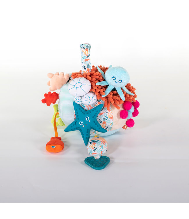 Miniland Miniland - ACTIVITEITENSPEELTJE, met verwijderbare rammelaar en  ophangriempje, 0+