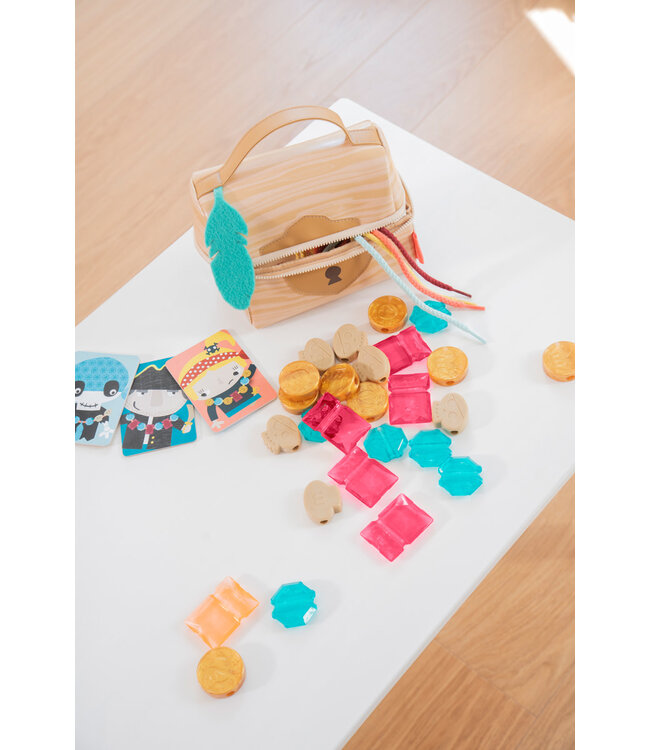 Miniland Miniland - HALSSNOER SCHATKIST, met 6 voorbeeldkaarten, 3+