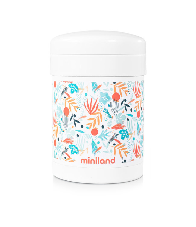 Miniland Miniland - VOEDSELTHERMOS 700ml, met 2 potjes (350-200ml) en isotherme zak ,  mediterraanse collectie, BPA vrij