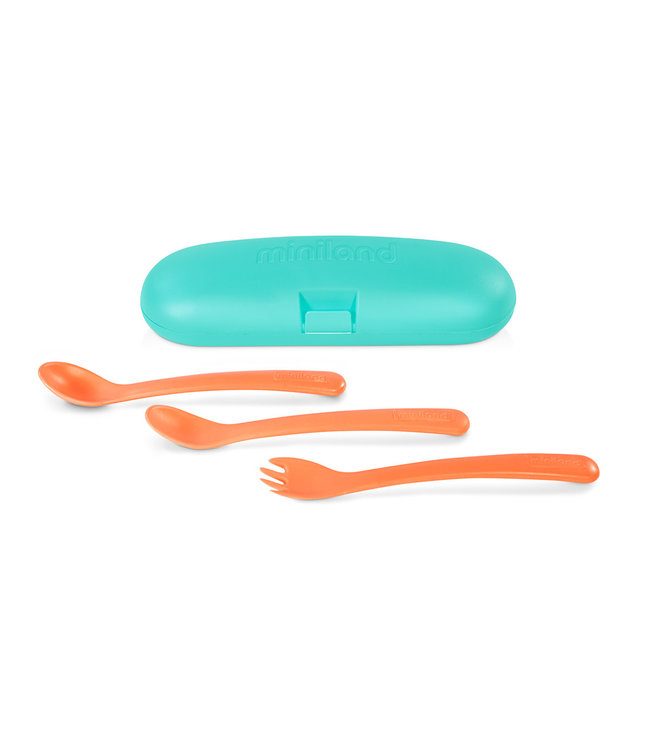 Miniland Miniland - BESTEK oranje, mediterraanse collectie, in doosje,  vaatwasmachinebestendig, BPA vrij. Made in Spain.