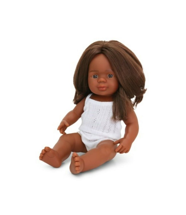 Miniland Miniland - POP AUSTRALISCH ABORIGINAL MEISJE 38cm, met vanillegeur, waterdicht,  anatomisch correct, in vinyl, in geschenkdoos. Made in ES, 10m+