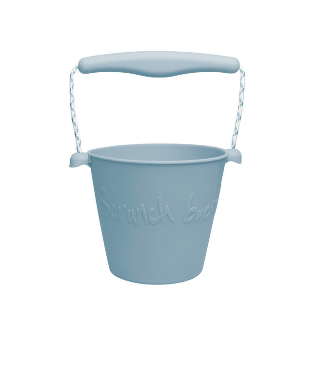 Scrunch Scrunch - EMMER eendenei blauw diam.15cm, 1.5l inhoud, handvaten met touw, opvouwbaar, 100% siliconen, recycleerbaar, 12m+