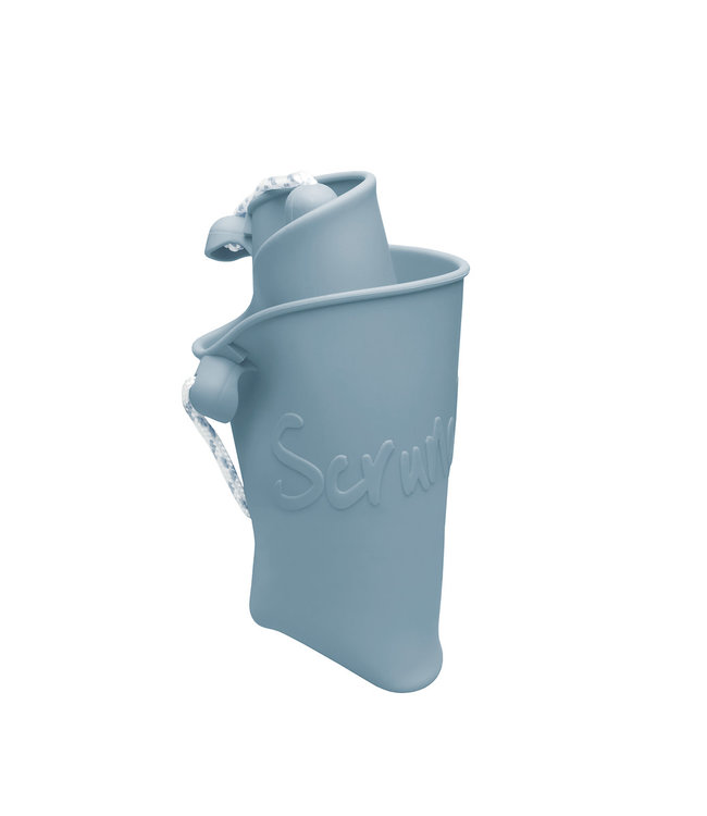 Scrunch Scrunch - EMMER eendenei blauw diam.15cm, 1.5l inhoud, handvaten met touw, opvouwbaar, 100% siliconen, recycleerbaar, 12m+