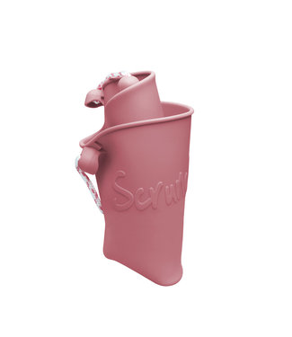 Scrunch Scrunch - EMMER oud roze diam.15cm, 1.5l inhoud, handvaten met touw, opvouwbaar, 100% siliconen, recycleerbaar, 12m+