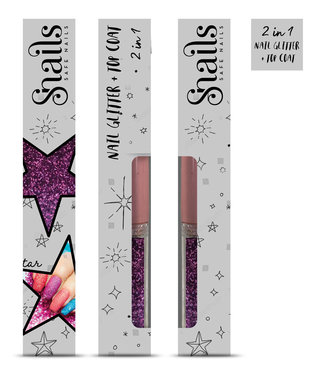 Snails Snails - Nail glitter 2-in-1 Magic Dust Paars, 3+