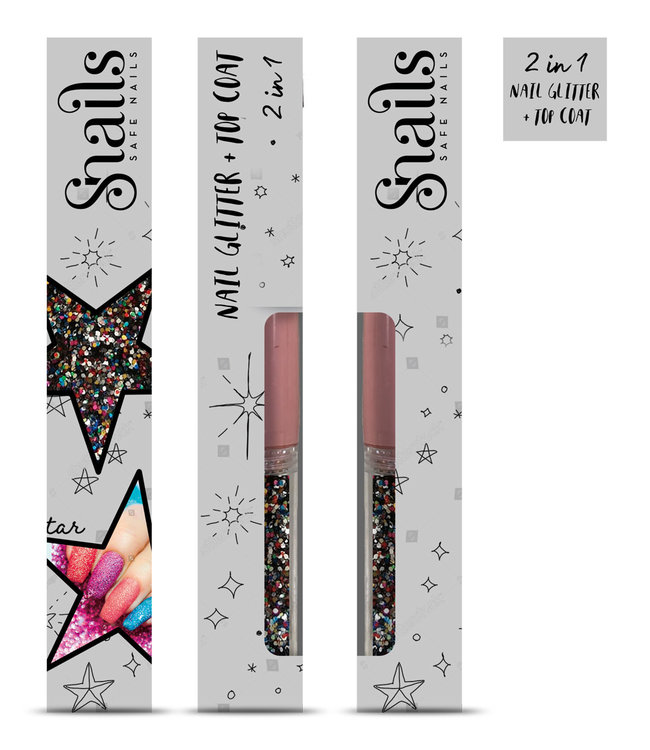 Snails Snails - Nail glitter 2-in-1 Magic Dust Gemengde Kleuren, 3+