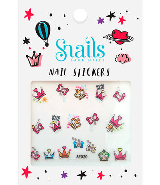 SNAILS Snails - Nagelstickers: PERFECTE PRINSES. Instant opplakbare 3D nail art