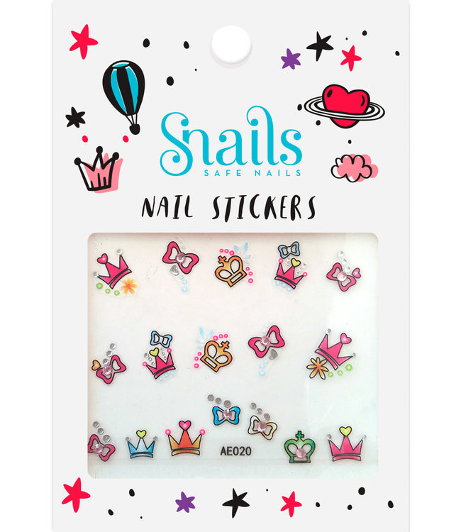 Snails Snails - Nagelstickers: PERFECTE PRINSES. Instant opplakbare 3D nail art