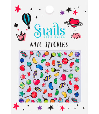 Snails Snails - Nagelstickers: SNOEPJES. Instant opplakbare 3D nail art