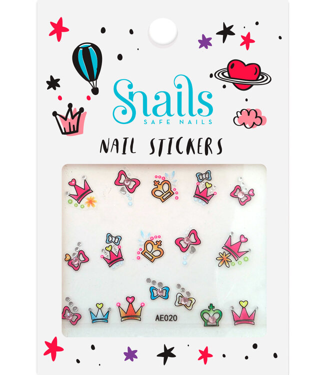 Snails Snails - Nagelstickers: PERFECTE PRINSES. Instant opplakbare 3D nail art