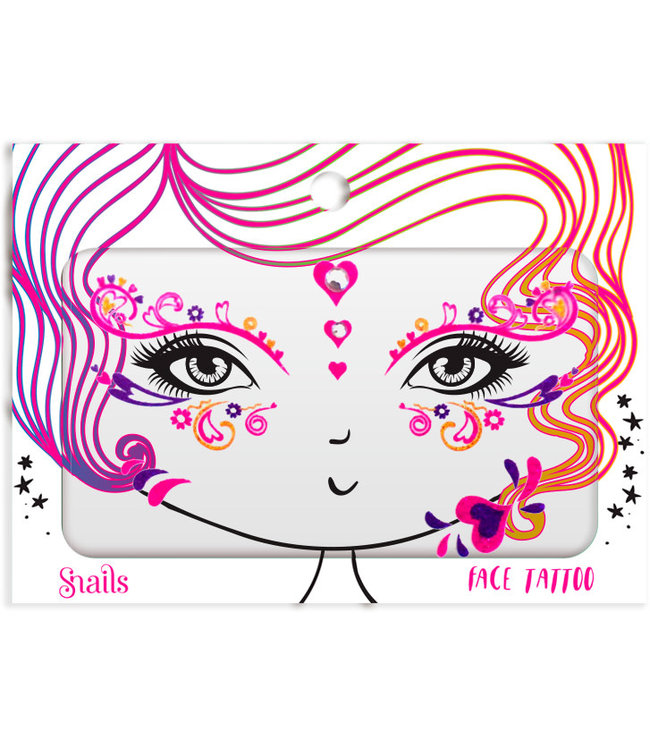 Snails Snails - Gezichtstattoo: HARTENKONINGIN. Opplakken en je bent klaar.