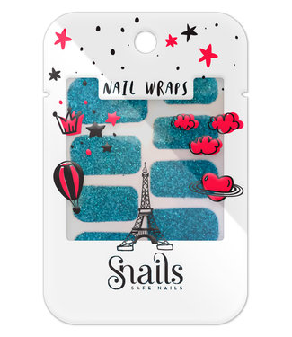 Snails Snails - Nagel Wrap Stickers: TURKOOIS. Plakken, aanpassen en mooie nagels in een  handomdraai