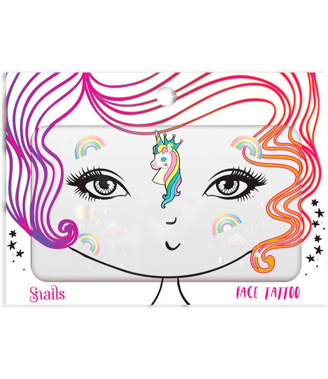 Snails Snails - Gezichtstattoo: EENHOORN. Opplakken en je bent klaar.