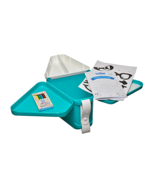 Trunki Trunki - TEEBEE Eenhoorn Una - Kids Travel Toy Box, bevat een leuk activiteitenboekje, kleurpotloden en stickers, in doos 15,5x18x18cm,Â 3+