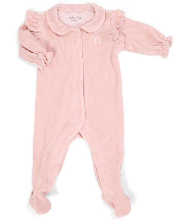 Poetree Kids Poetree Kids - Babypakje Velours met Ruffles Blush Pink