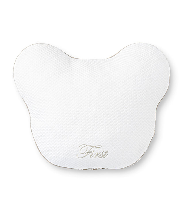 First First - Pillow For Bed Teddy Ethnic White