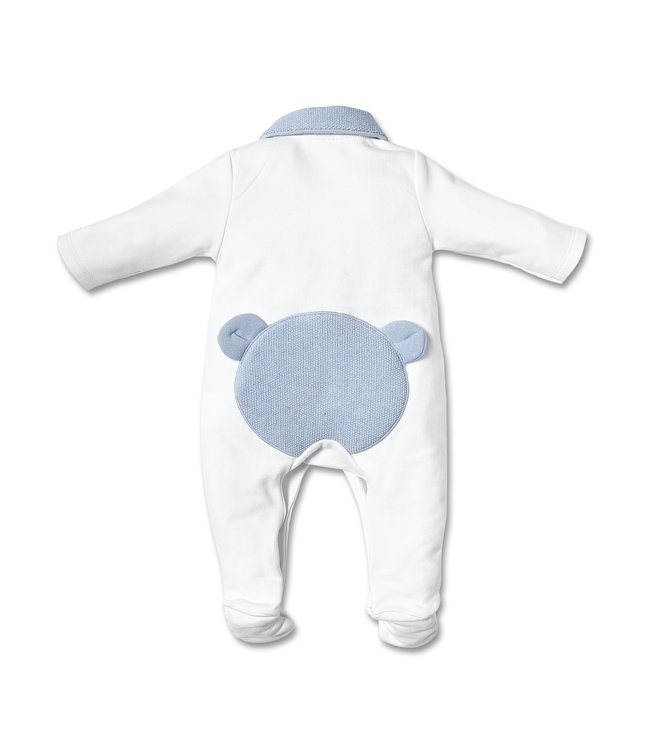 First First - rompersuit   FIRST TEDDY ESSENTIALS AZZURO white-azurro
