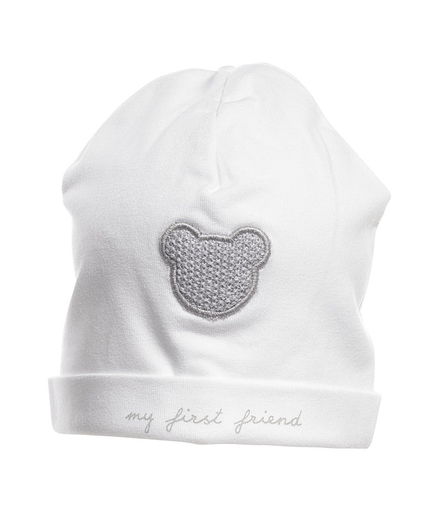 First First - bonnet   FIRST TEDDY ESSENTIALS GREY white-grey