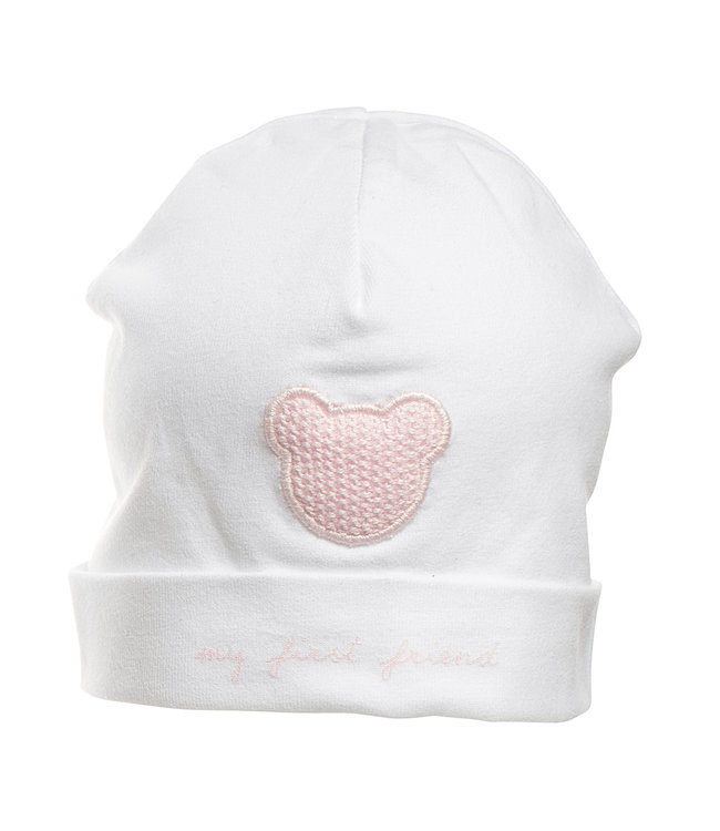 First First - bonnet   FIRST TEDDY PRETTY PINK white-blush pink