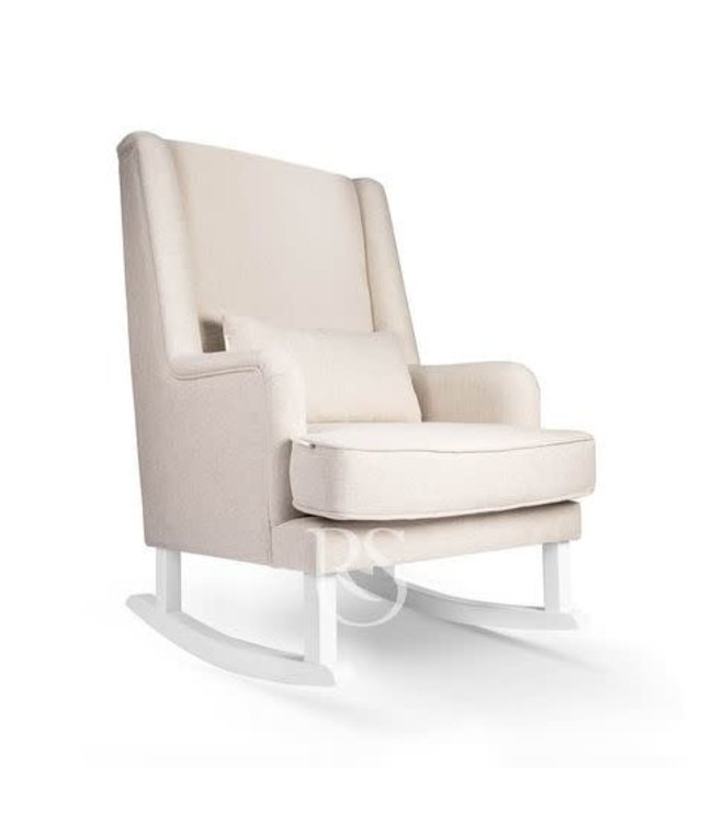 Rocking Seats Rocking Seats - Bliss Rocker - natural linen beige, white legs