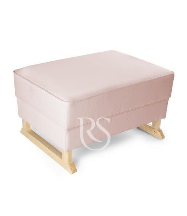 Rocking Seats Rocking Seats - Bliss Footstool - blush pink, natural legs