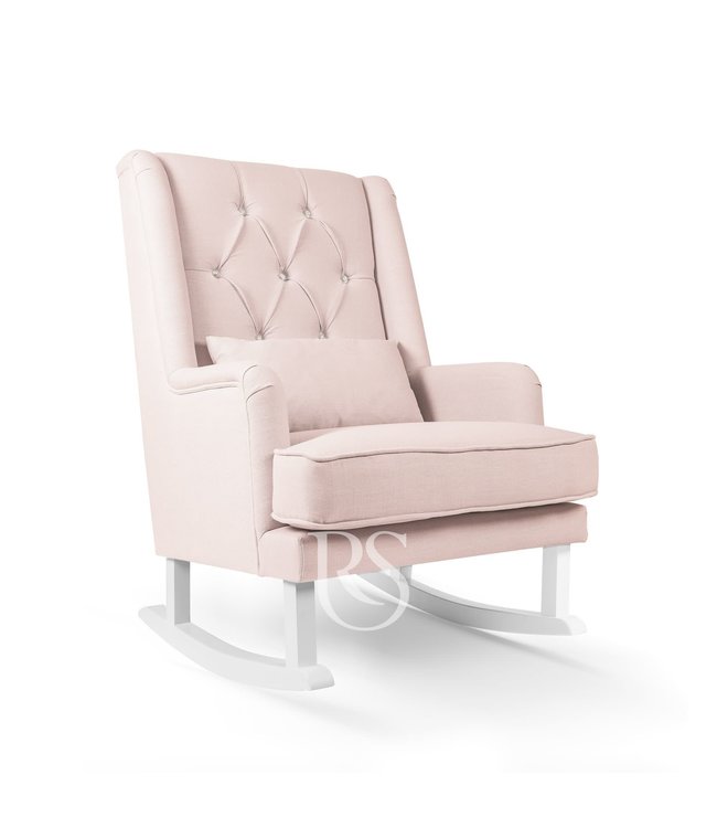 Rocking Seats Rocking Seats - Crystal Royal Rocker blush pink, white legs
