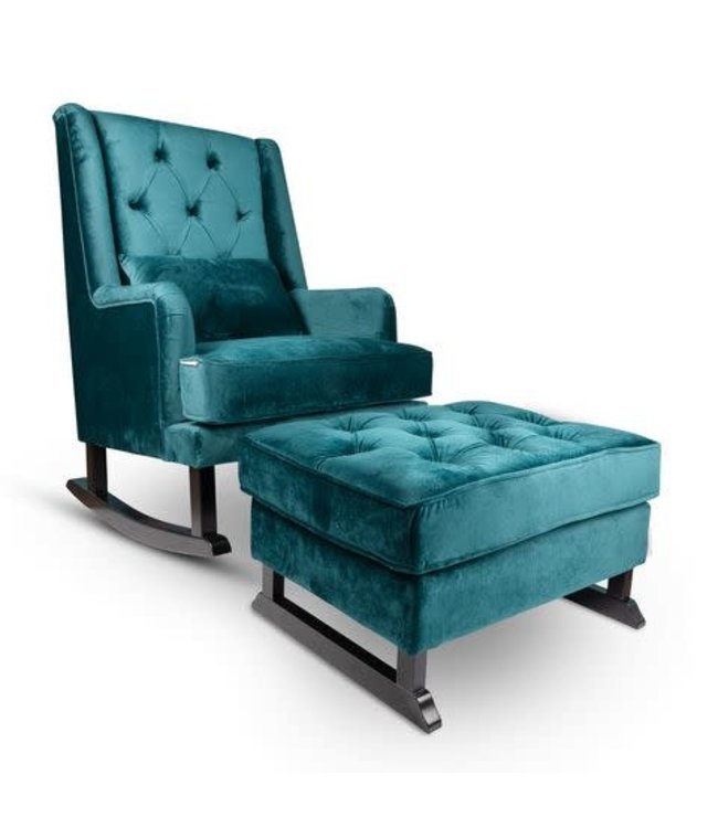 Rocking Seats Rocking Seats - Royal Footstool velvet esmerald green, black legs