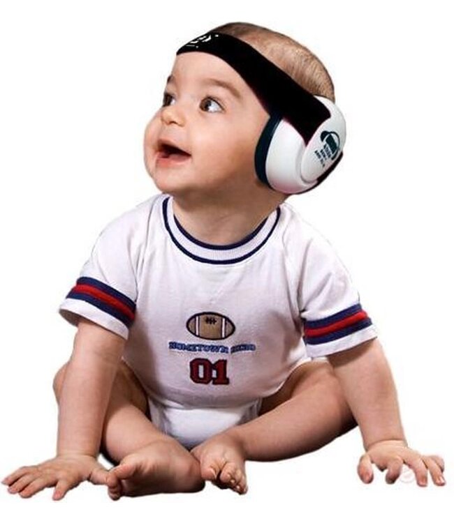 Em's For Kids Em's for Kids - Baby Gehoorbeschermers White/ Black 0-18 m