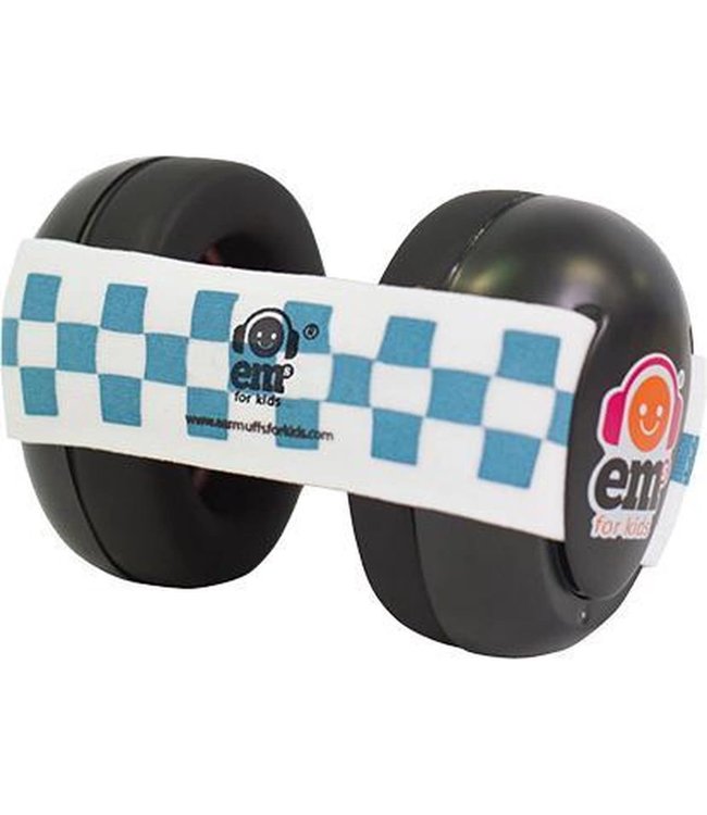 Em's For Kids Em's for Kids - Baby Gehoorbeschermers Black/ Blue White 0-18 m