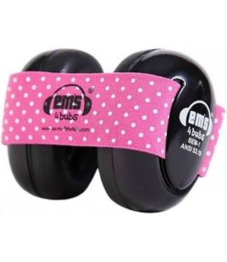 Em's For Kids Em's for Kids - Baby Gehoorbeschermers Black/ Pink White 0-18 m