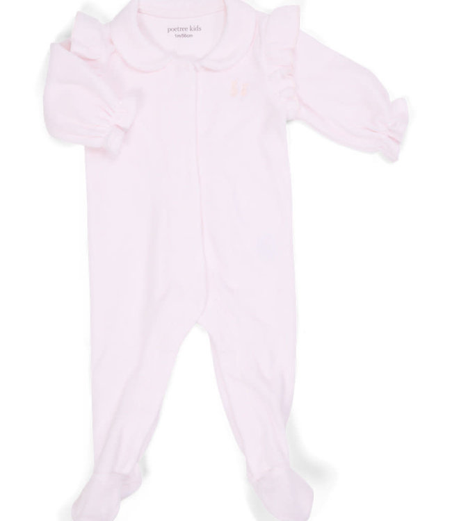 Poetree Kids Poetree Kids - Babypakje Velours Met Ruffles - Soft Pink
