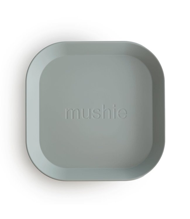 Mushie Mushie - Plates Square - Sage (2 Pcs)