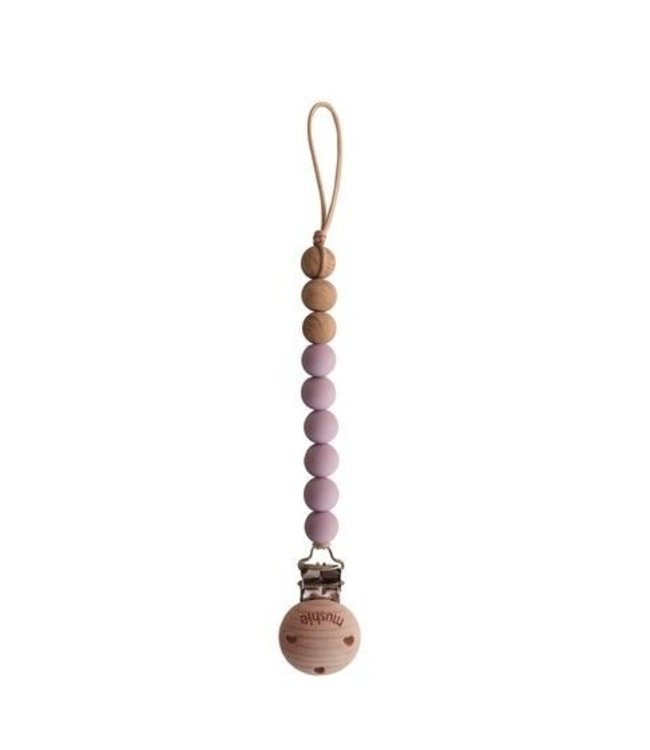 Mushie Mushie - Pacifier Clip Eva - Mauve