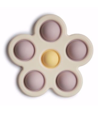 Mushie Mushie - Press Toy Flower - Soft Lilac/Daffodil/Ivory