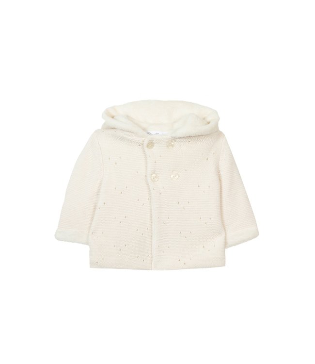 Tartine et Chocolat Tartine Et Chocolat - Jas Ecru Gebreid