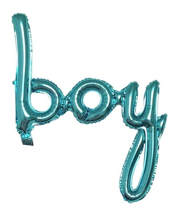 BB Sjiek Folie Ballon - Boy (100cm - touwtjes inbegrepen)