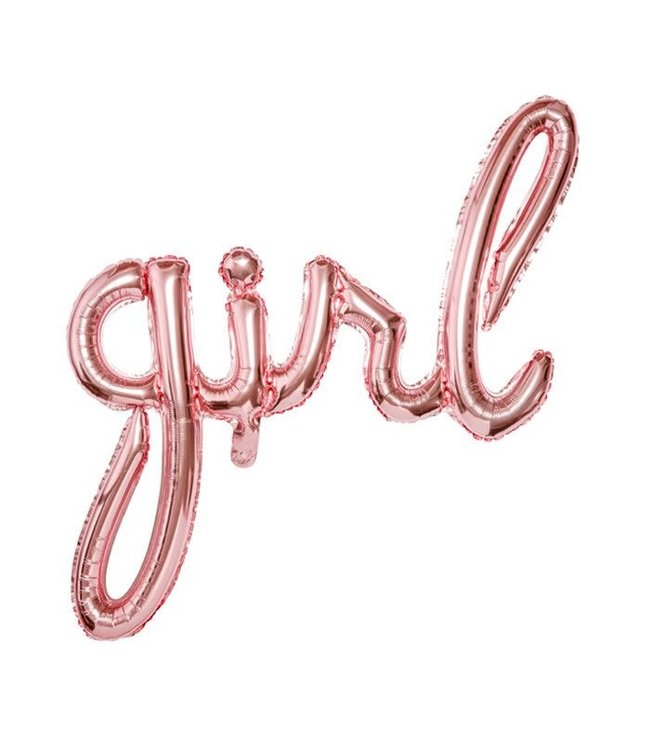 BB Sjiek Folie Ballon - Girl (100cm - touwtjes inbegrepen)