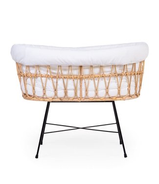 Childhome Childhome - RATTAN CRADLE METAL LEGS + MATTRESS + COVER