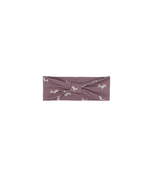 House Of Jamie - Bow Tie Headband - Plum Dala Horse