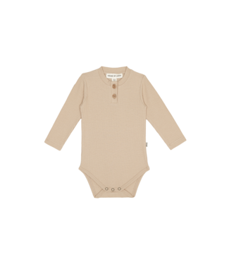 House of Jamie House Of Jamie - Rib Long Sleeve Bodysuit - Oatmeal