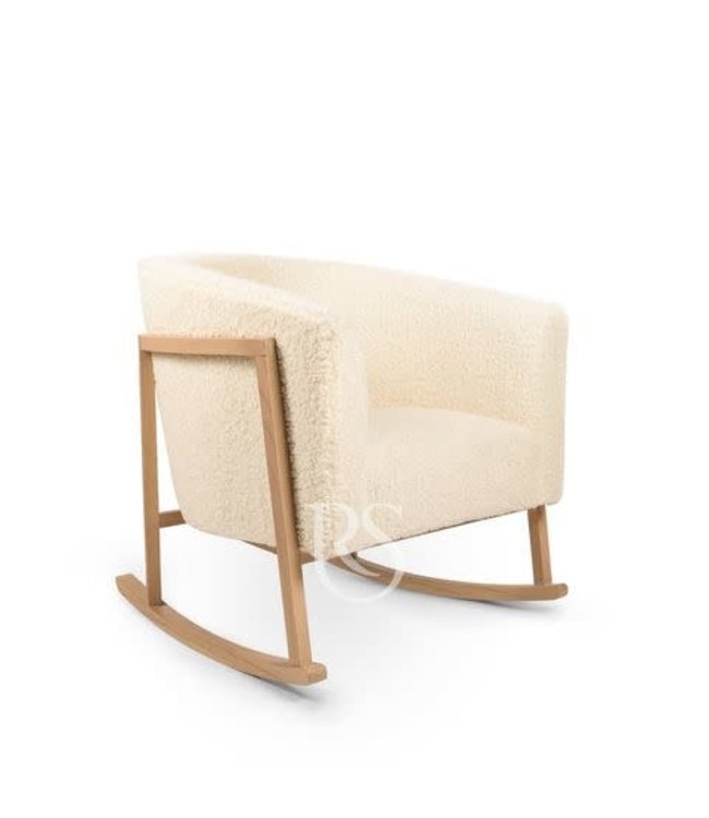 Rocking Seats Rocking Seats - Cruz Rocker TEDDY - Off-white Teddy, natural legs