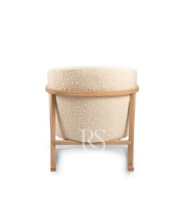 Rocking Seats Rocking Seats - Cruz Rocker TEDDY - Off-white Teddy, natural legs