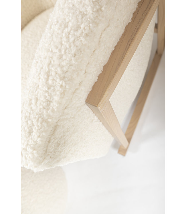 Rocking Seats Rocking Seats - Cruz Rocker TEDDY - Off-white Teddy, natural legs