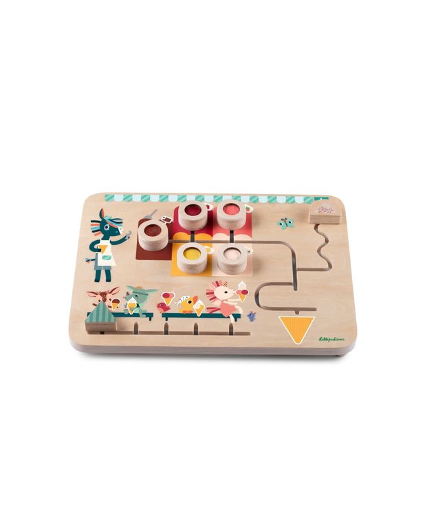 Lilliputiens Lilliputiens - Ijskraam Mix & Match Paneel - Mijn Eerste Compositiespel