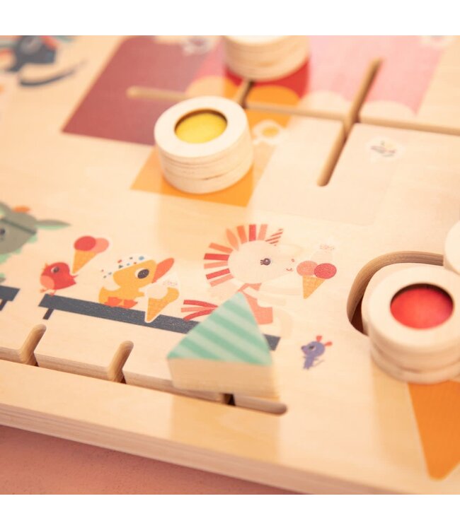 Lilliputiens Lilliputiens - Ijskraam Mix & Match Paneel - Mijn Eerste Compositiespel